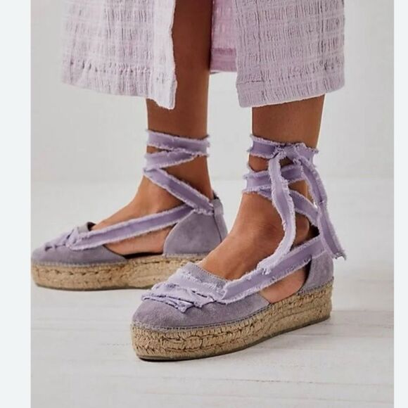 New Free  People Destino Espadrille Platforms Size 39 - Picture 1 of 16